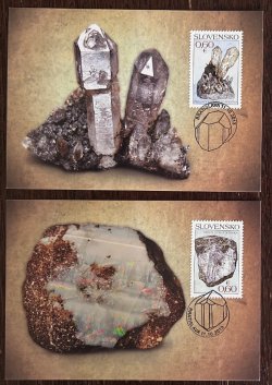 Slovakia 2013 Minerals Set of 2 maxicards