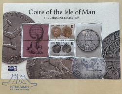 Isle of Man IOM Great Britain 2025 Coins of the Isle of Man Limited edition block CTO Michel # Booklet pane 182