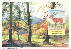 Belarus Belorussia 1995 Fauna Mammals Red Deer Block **