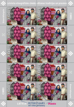 Latvia 2026 Cultural Heritage Mitten Sheetlet MNH