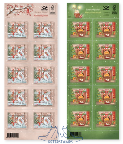 Estonia 2026 Christmas Set of 2 sheetlets MNH