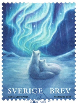 Sweden 2024 Christmas Arctic foxes Stamp MNH