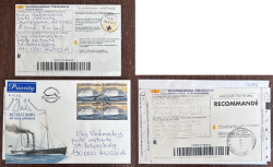 Aland Finland 2013 Baltic ferries Ships joint Russia RARE Real Registered mail FDC with block of four