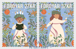 Faroe Islands Denmark 2026 Christmas Saint Lucia Set of 2 perforated stamps MNH