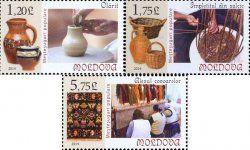 Moldova Moldavia 2014 Folk crafts Set of 3 stamps mint