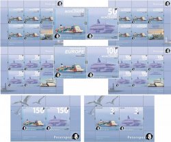 Russia and Finland 2019 Modern ships of the Baltic sea Peterspost Joint issue super full set of 4 stamps 2 blocks and 4 sheetlets