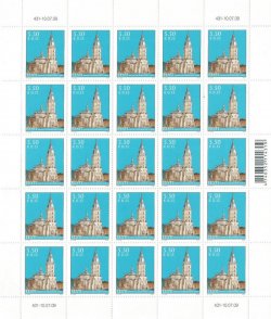 Estonia Estland 2009 Narva Memorial Church of Imperior Alexander II sheetlet of 25 stamps mint