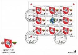 Lithuania Litauen 2022 Significant events The End of COVID Pandemic BeePost FDC sheetlet